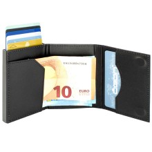 Ögon Cascade Wallet Kartenetui RFID-safe Titanium / Schwarz