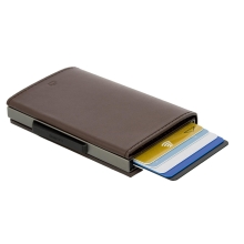 Ögon Cascade Wallet Kartenetui RFID-safe Titanium / Braun
