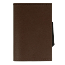 Ögon Cascade Zipper Wallet Kartenetui RFID-safe mit Münzfach Titanium-Braun