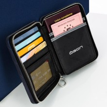 Ögon Quilted Passport Reisepassetui RFID-safe mit Münzfach Navy Blau