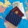 Ögon Quilted Passport Reisepassetui RFID-safe mit Münzfach Navy Blau