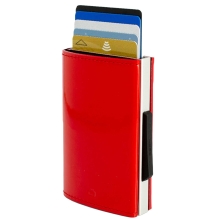 Ögon Cascade Wallet Kartenetui RFID-safe Glossy rot