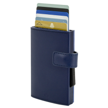 Ögon Cascade Wallet Snap Kartenetui RFID-safe Navy Blue