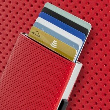 Ögon Cascade Wallet Kartenetui RFID-safe Traforato Rot