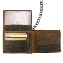 Greenburry Vintage 1705-DS-25 Leder Geldbeutel RFID-Safe mit Münzfach