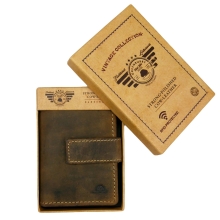 Greenburry Vintage 1642-EP-RFID-25 Leder Geldbeutel RFID-Safe mit Münzfach
