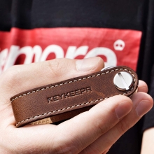 Keykeepa Loop Leder Key Organizer Schlüssel Manager Mocca Braun