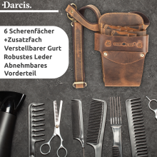 Darcis Friseur Werkzeugtasche Leder Braun