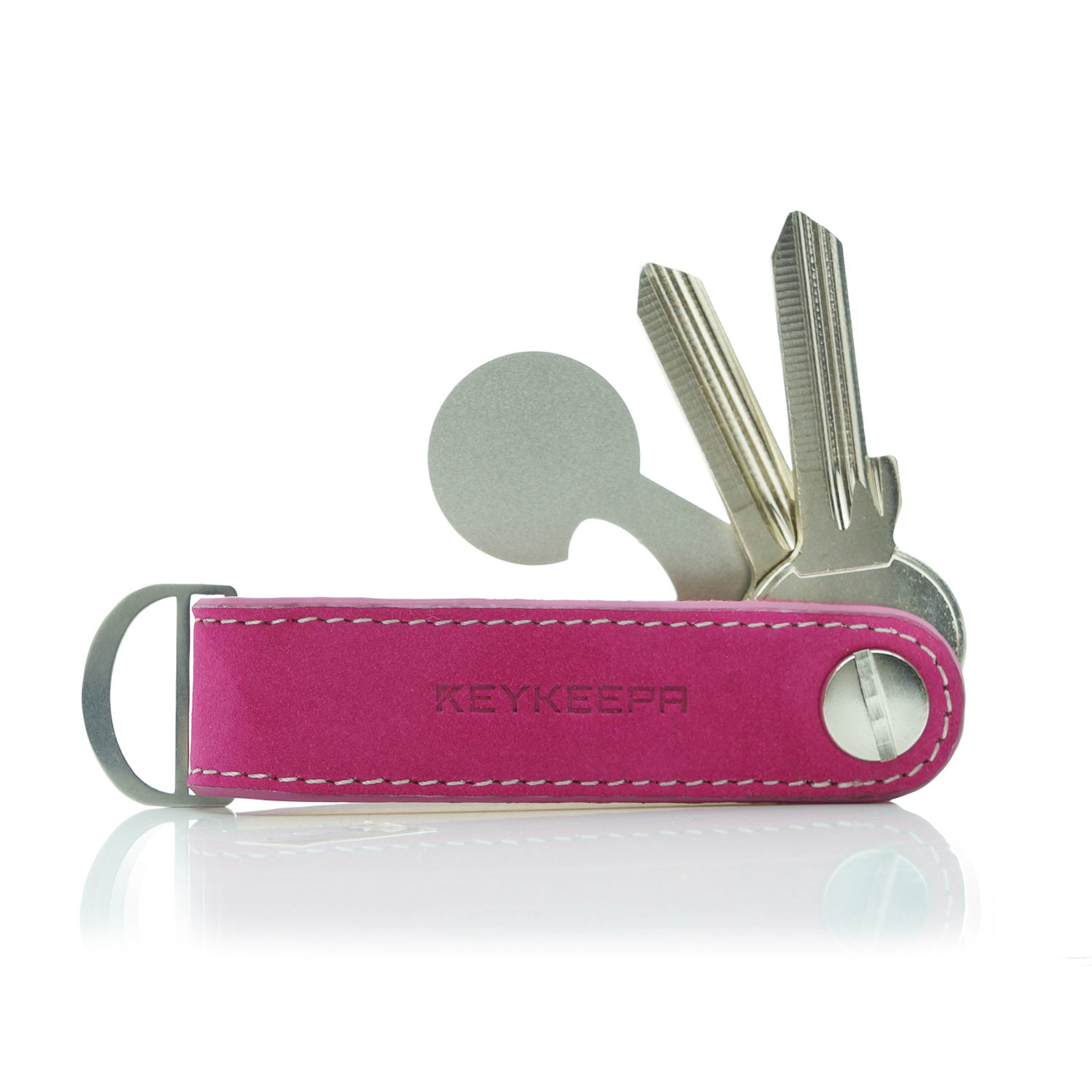 Keykeepa Loop Leder Key Organizer Schlüssel Manager Nubuk Purple