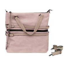 Glüxklee GX-2553 Leder Schultertasche für Damen Pink