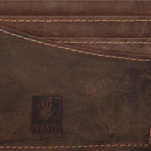 Greenburry Vintage 1705-25 Leder Geldbeutel mit Münzfach Braun