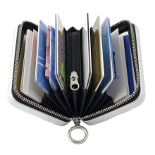 Ögon Quilted Zipper Card Holder Kartenetui RFID-safe mit Münzfach