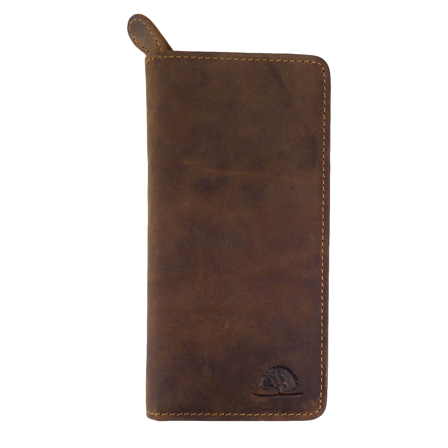 Stifteetui Aus Echtleder – Vintage-Look, 16 X 4 Cm, In Dunkelgrün, Für Bleistifte & Kugelschreiber
