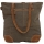 Sunsa Handcrafted 51694 Vintage Schultertasche aus Canvas und Leder für Damen