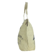 Sunsa 51868 Vintage Shopper Schultertasche aus Canvas für Damen