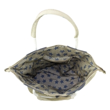 Sunsa 51868 Vintage Shopper Schultertasche aus Canvas für Damen