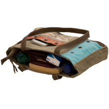 Sunsa Original 51903 Vintage Schultertasche aus Canvas und Leder für Damen