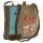 Sunsa Original 51903 Vintage Schultertasche aus Canvas und Leder für Damen