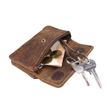 Greenburry Vintage 1623-25 Leder Schlüsseletui mit Münz-, Geldschein- und Kartenfach