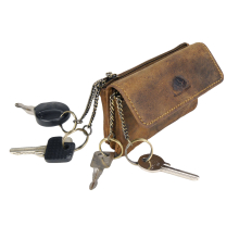 Greenburry Vintage 1623-25 Leder Schlüsseletui mit Münz-, Geldschein- und Kartenfach