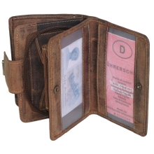 Greenburry Vintage 1704-25 Leder Portemonnaie mit Münzfach Braun
