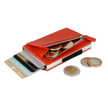 Ögon Cascade Zipper Wallet Kartenetui RFID-safe mit Münzfach Orange